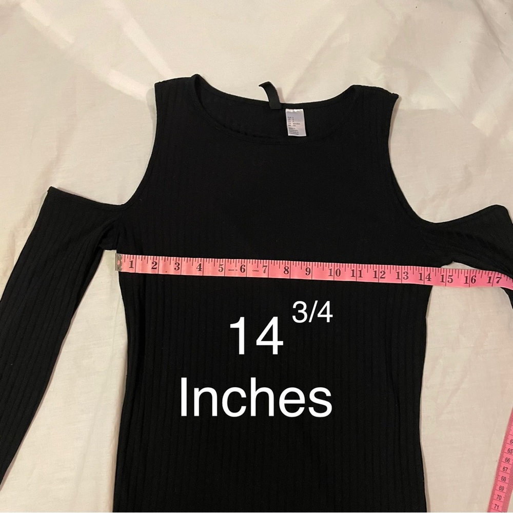 H&M Black cold shoulder top - Picture 5 of 8